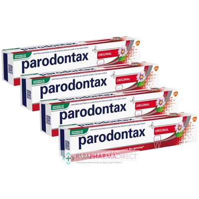 LOT 4x Parodontax Dentifrice Original (4x75ml)Lot  × 4
