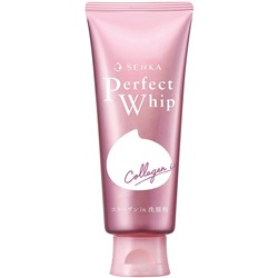 Shiseido senka perfect whip collagen in пенка для умывания с коллагеном, экстрактом шелка и гиалуроновой кислотой 120 г