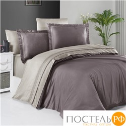 Постельное белье (Сатин де люкс) семейное Serenity Iilac/beige