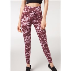 Active-Leggings mit Batikmuster