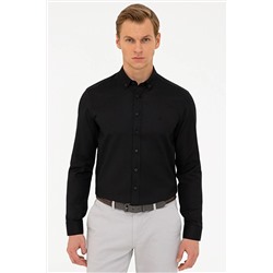 Pierre Cardin Siyah Slim Fit Oxford Gömlek G021GL004.000.1294587