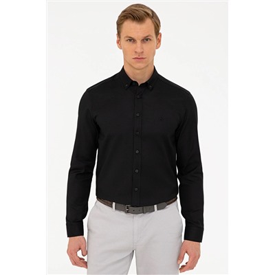 Pierre Cardin Siyah Slim Fit Oxford Gömlek G021GL004.000.1294587