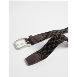 Elastic Braided Belt, Men, Multicolour
