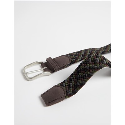 Elastic Braided Belt, Men, Multicolour