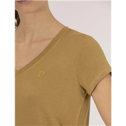 Yeşil Comfort Fit V Yaka Basic Tişört