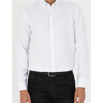 Lacivert Slim Fit Uzun Kollu Gömlek