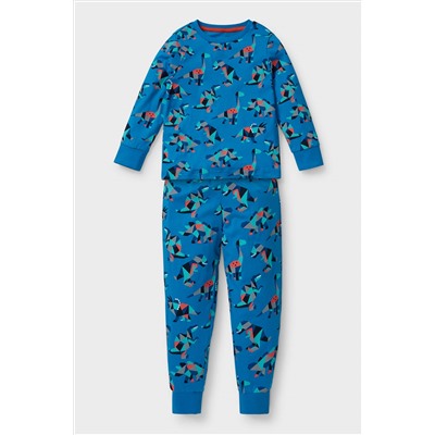 Dino - Pyjama - Bio-Baumwolle - 2 teilig