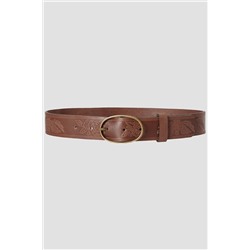 Wrangler Kadın %100 Deri Camel Kemer W221440