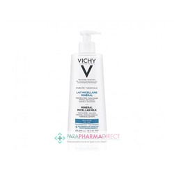 Vichy Pureté Thermale Lait Micellaire Minéral Nettoyant Peaux Sèches 400ml