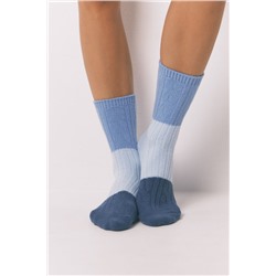 Calcetines largos textura mix azules