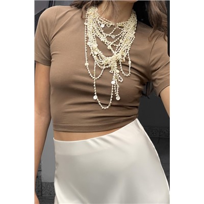 SATIN MIDI SKIRT