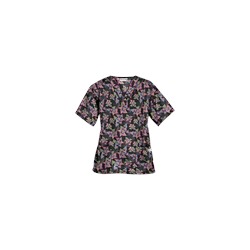UA Right Angle Black Print Scrub Top
