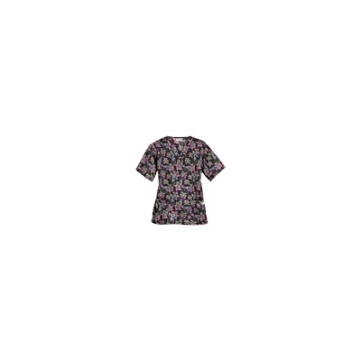 UA Right Angle Black Print Scrub Top