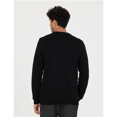 Siyah Regular Fit Sweatshirt