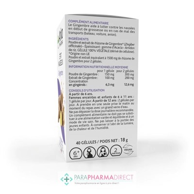 ArkoPharma ArkoGélules - Gingembre - Etat Nauséeux - 40 gélules
