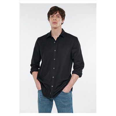 Mavi Siyah Gömlek Slim Fit / Dar Kesim 0210083-900