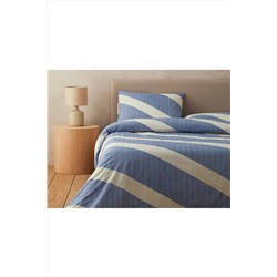 English Home Geomodern Kolay Ütülenir Tek Kişilik Nevresim Takımı 160x220 Cm Lacivert TYCUSKJ12N169656579996199