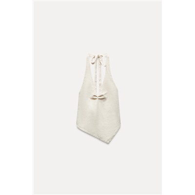 ZW COLLECTION COTTON HALTER TOP