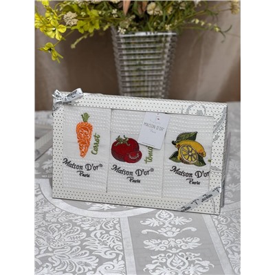 Набор кухонных вафельных полотенец Maison D'or Fruit