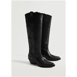 Bota piel cowboy -  Mujer | MANGO OUTLET Melilla