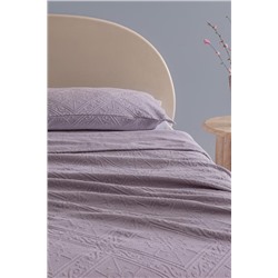 Marjolaina %100 Pamuk King Size Yatak Örtüsü - Açık Mürdüm
