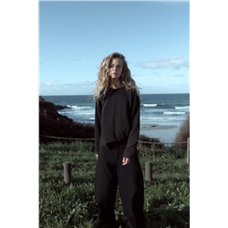 FADED-EFFECT T-SHIRT WITH LONG SLEEVES