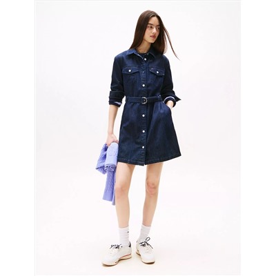 Tommy Jeans Belted Denim Shirtdress