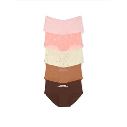 PINK 5-Pack No-Show Hiphugger Panties