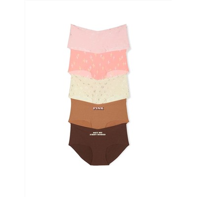 PINK 5-Pack No-Show Hiphugger Panties