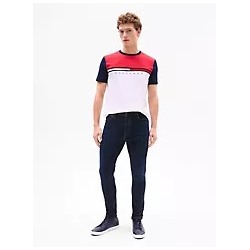 Colorblock Flag Stripe Logo T-Shirt