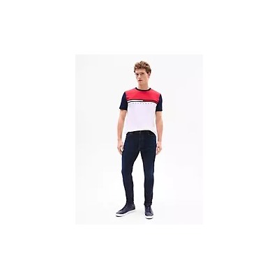Colorblock Flag Stripe Logo T-Shirt