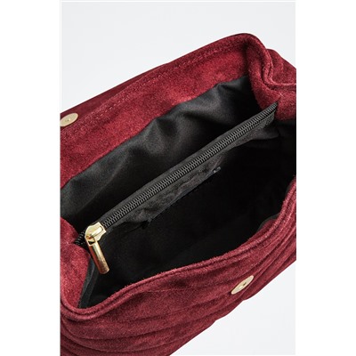 Bandolera de piel Vivi Burdeos claro