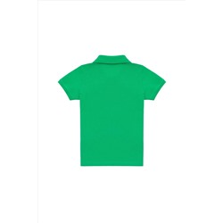 Erkek Çocuk Yeşil Basic Polo Yaka Tişört