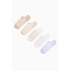 Penti, 3 Çift Pamuklu Çizgili Desenli Sneaker Çorap