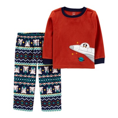 2-Piece Plane Cotton & Fleece PJs