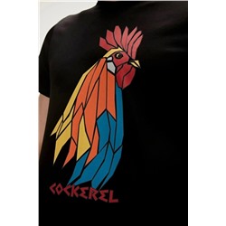 Bad Bear, Cockerel 0 Yaka Erkek Tshirt - Siyah