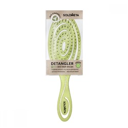 [SOLOMEYA] Расческа био для волос подвижная ЗЕЛЕНАЯ Solomeya Detangling Bio Hair Brush Green, 1 шт.