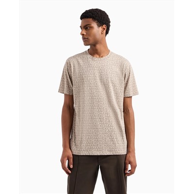 REGULAR FIT T-SHIRT IN ALLOVER MONOGRAM COTTON IN ASV COTTON