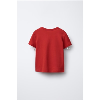 T-SHIRT WITH RIBBON TIES