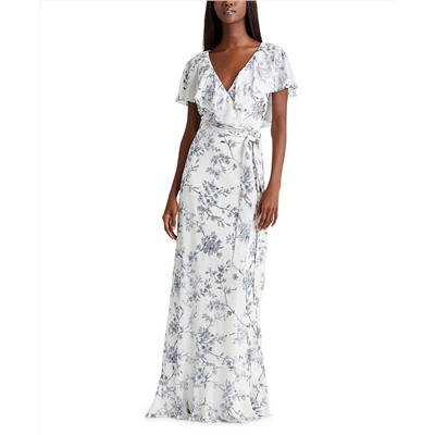 Lauren Ralph Lauren Capelette Foil Printed Dress