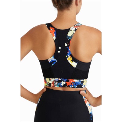 Top slim tirantes flores