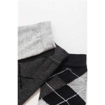 Plaid Erkek 3-lü Soket Çorap
