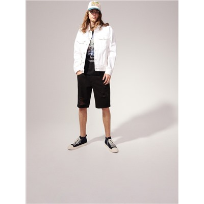 Shorts im Regular-Fit aus Denim