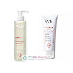 SVR CICAVIT+ Pack Cicatrisation Corps et Visage Gel Moussant 200ml + Crème Apaisante Réparation Accélérée Anti-Marques 40ml