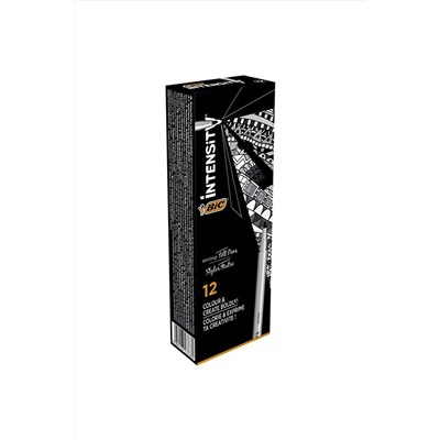 Bic Intensity Medium Liner Keçe Uçlu Kalem Siyah 12'li BCIML