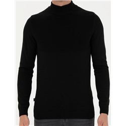 Siyah Slim Fit Kazak