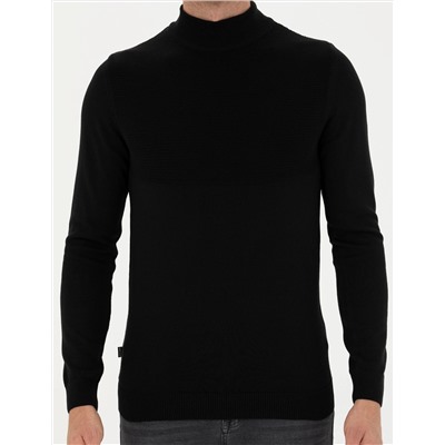 Siyah Slim Fit Kazak