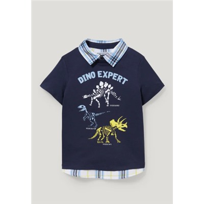 Dino - Kurzarmshirt - 2-in-1-Look