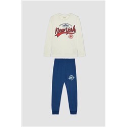 Defacto Erkek Çocuk Baskılı Uzun Kollu Pijama Takımı B2646A823WN
