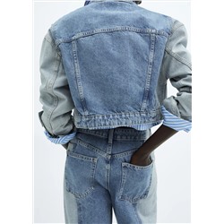 Jeans rectos bicolor